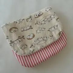 移動ポケット☆シマエナガ・ピンクストライプ☆女の子