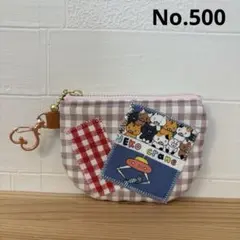 感謝価格　猫柄　小銭入れ　10cmファスナーポーチ ハンドメイド