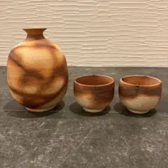 【新品•未使用】京焼　京陶器　田村萊山　徳利お猪口セット