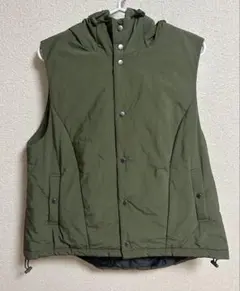 CO's フード付き中綿ベスト カーキ フリーサイズ