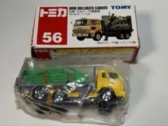 トミカ No.56 日野 ブルドーザー運搬車 ブルドーザー付き 箱付きのサムネイル