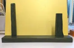 額縁 色紙立て 木製 緑色