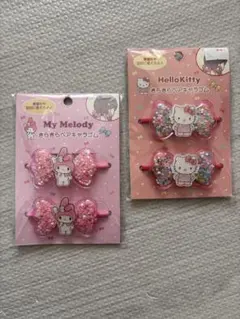 【新品未開封】サンリオ　きらきらペアキャラヘアゴム　マイメロディハローキティ