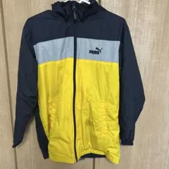 PUMA フード付きジャケット イエロー/ネイビー