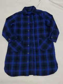 【110㎝】COMME CA ISM チェック柄シャツワンピース