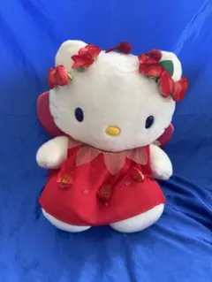 ハローキティ　フラワー　フェアリー　特大ぬいぐるみ　赤　希少　2002年 サンリオ ハローキティ フェアリー 特大ぬいぐるみ 赤 希少 2002年
