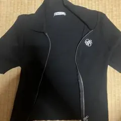 INGNI ブラック ジップアップニット 半袖