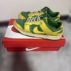 NIKE DUNK LOW グリーン イエロー スニーカー