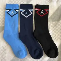 JORDAN ジャンプマンロゴ入りソックス3足セット 3色セット　22-25cm
