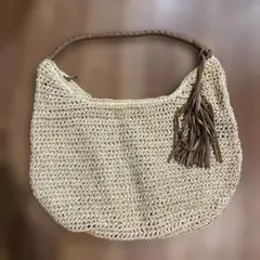 COOCO ラフィア風　ショルダーバッグ