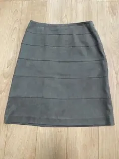 自由区　ブラウン スエード風 タイトスカート　40 M レディース