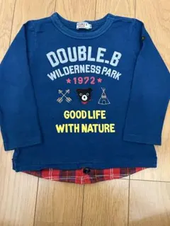 ミキハウス ダブルビー 長袖Tシャツ 100cm