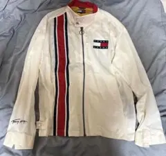 TOMMY JEANS ナイロンジャケット ホワイト Lサイズ　トミージーンズのサムネイル