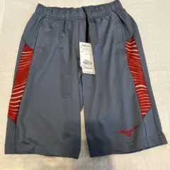 Mizuno ハーフパンツ L グレー 赤ストライプ