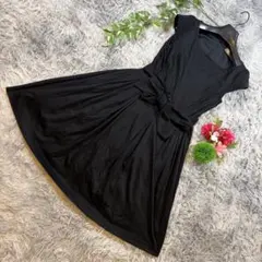 ✨Maglie par ef-de✨サイズ7(S) 黒の半袖ワンピースのサムネイル