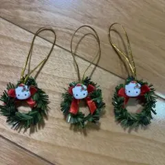 ハローキティ ミニクリスマスリース 3個セットのサムネイル