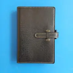 黒のレザー手帳 コンパクト 用紙78枚付き