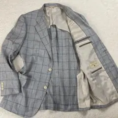 極美品・イタリア生地/ カフェソーホー×ディプレイ ジャケット L相当 シルク混