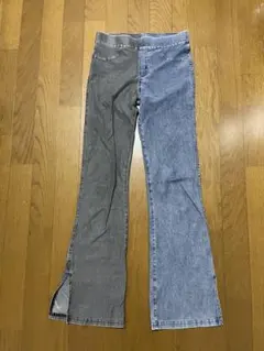 H&M バイカラーフレアレギンス　164cm