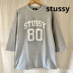 stussy ステューシー フェルトロゴ フットボールT ７分袖 2000s