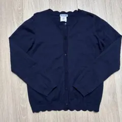 Jacadi 12a ネイビー　スカラップ　カーディガン
