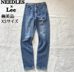 【美品】ニードルス×Lee　デニムパンツ　テーパード　パピヨン刺繍　金具　XSのサムネイル