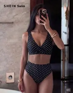 SHEIN Swim ポルカドット ビキニセット