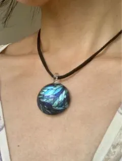 希少カラー⭐︎ブルーガラスペンダント チョーカーネックレス♡かわいい♡