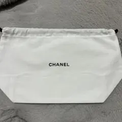 CHANEL ホワイト 巾着バッグ