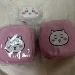 おかおミニシリコンポーチ　刺繍ミニポーチ　ちいかわ