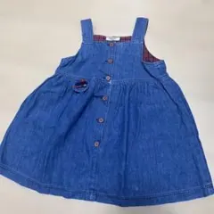familiar デニムジャンパースカート