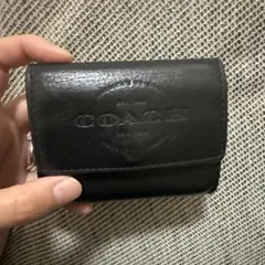 COACH 二つ折り財布 ブラック　コインケース