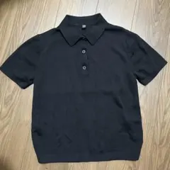 UNIQLO ポロセーター/ウォッシャブル ブラック Lサイズのサムネイル