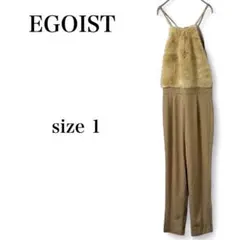 【エゴイスト】 新品タグ付き！ オールインワン サロペット キャミ ファー