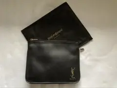 《YSL》イヴ•サンローラン レザーポーチ ブラック 【新品未使用】