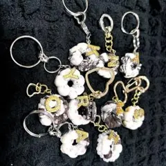 ⚠️値下げ中　　ハンドメイドドーナツ型ネーム付きキーホルダー2つの値段です！