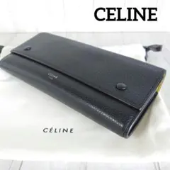 CELINE 長財布 ブラック レザー バイカラーのサムネイル