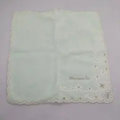 Afternoon Tea 刺繍タオルハンカチ ミントグリーン