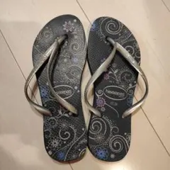 havaianas slim ハワイアナス サンダル 37-38 花柄 24cm