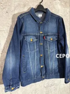☘️CEPO インディゴ デニムジャケット Gジャン 赤タグ 定番 人気のサムネイル