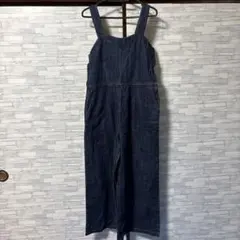 wclosetダブルクローゼットつなぎオールインワンサロペットブルーのサムネイル