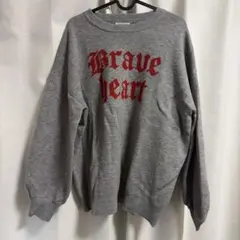 INGNI ロゴニット グレー 長袖 ニット 冬 秋 厚手 ボルドー