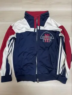 アディダス 90s トリコロールカラー ジャージー トラックジャケット 古着