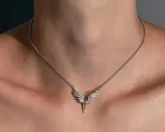 シルバー ネックレス メンズ レディース 羽 天使 プレゼント シンプル