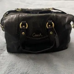 Coach ブラック レザー ハンドバッグ