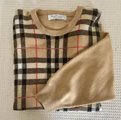 Burberry バーバリー　チェック柄 ニットセーター長袖のサムネイル
