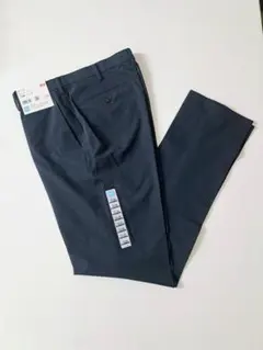 【新品・タグ付】ユニクロ 感動パンツ(コットンライク)ネイビー 79✕85