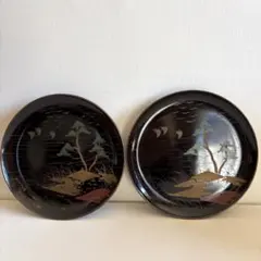 菓子皿 黒漆器 古道具 骨董