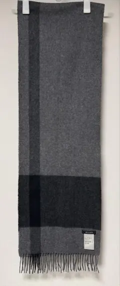 未使用級 プラステ ブロックチェック カシミヤ100% マフラー