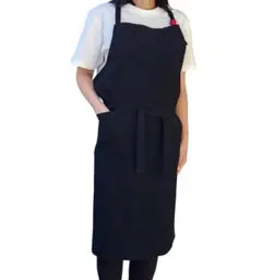 カフェ エプロン　コットン　おしりが隠れる　おしゃれ　大判　男女　北欧